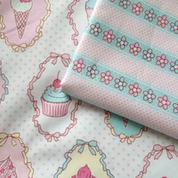 cupcake icecream stripe dots floral 100 cotton twill for kids bedding apparel fabrics quilting home decor patchwork telas cloth