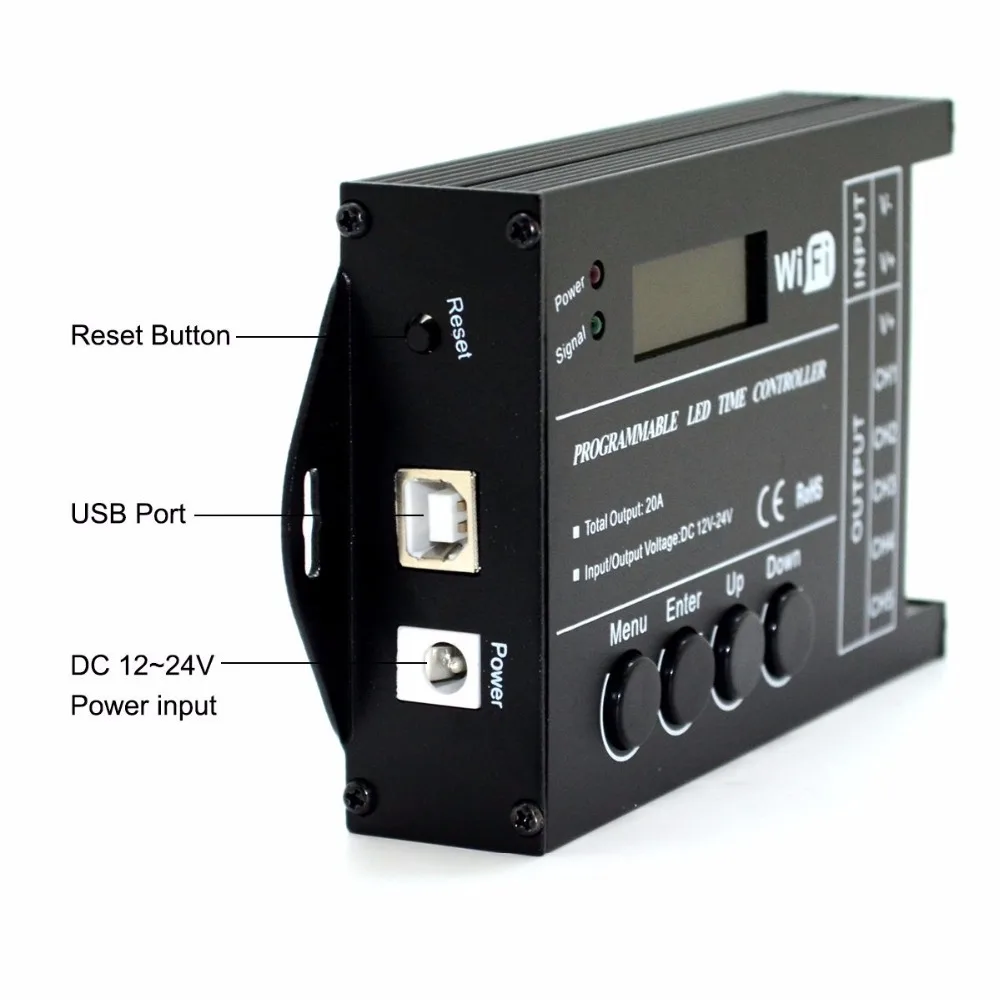 Программируемый светодиодный контроллер времени TC421 с Wi Fi Мобильный USB интерфейс