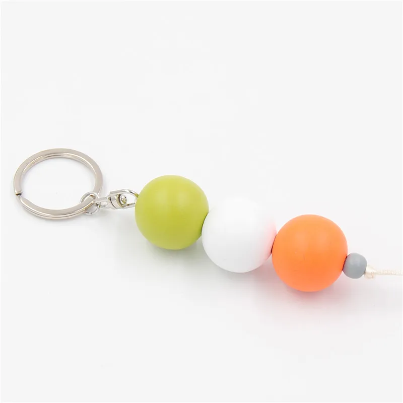 

2019 New Wooden Beads Keychain For Bag For Girls Gift