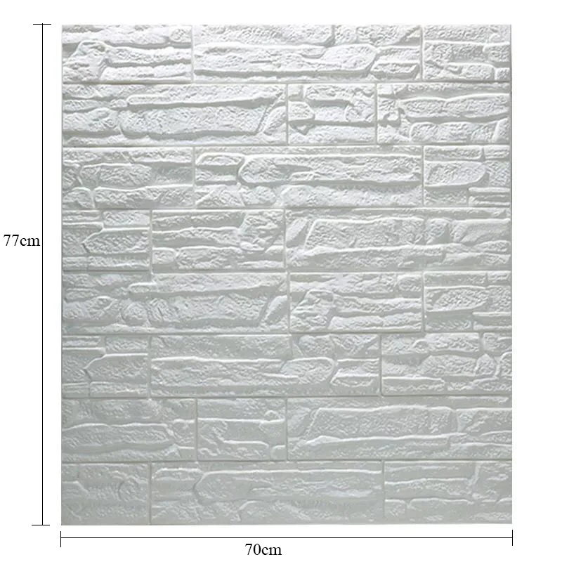 70*77cm DIY 3D Brick PE Foam Wallpaper Panels Room Decal Stone Decoration Embossed Self Adhensive Wall Stickers | Дом и сад