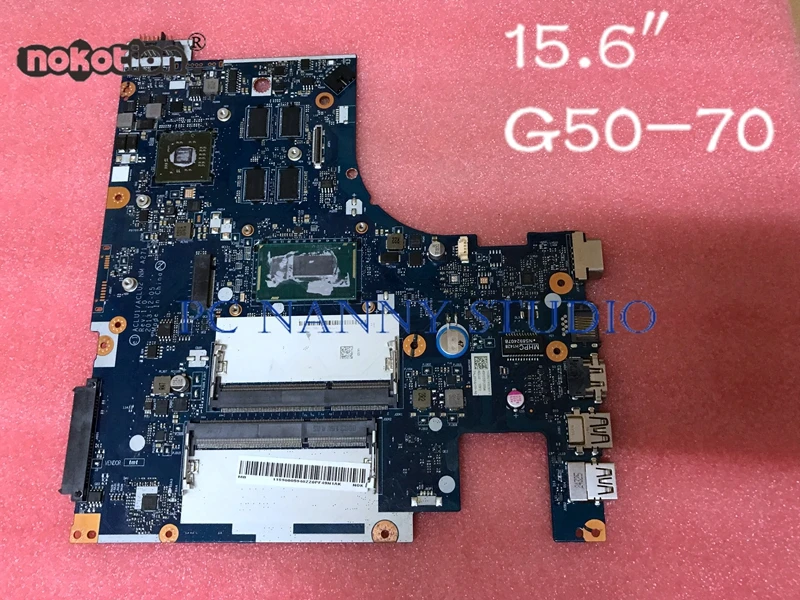 PCNANNY ACLU1 ACLU2 NM A271 материнская плата для LENOVO G50 70 Intel Core i3 4005U 1 7 GHZ DDR3 15 6