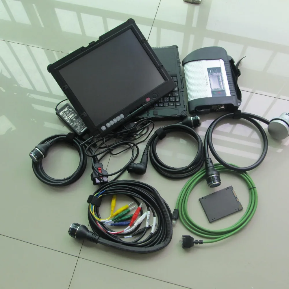 Полный комплект готовый к работе WIFI MB SD C4 Star Diagnosis подключение ноутбуку NEC