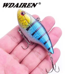 1 шт., Вибрационная рыболовная приманка, 7,2 см, 18 г, зимняя тонущая, VIB, жесткий пластик, искусственная приманка, тройные крючки, троллинг, окунь, щука, Pesca