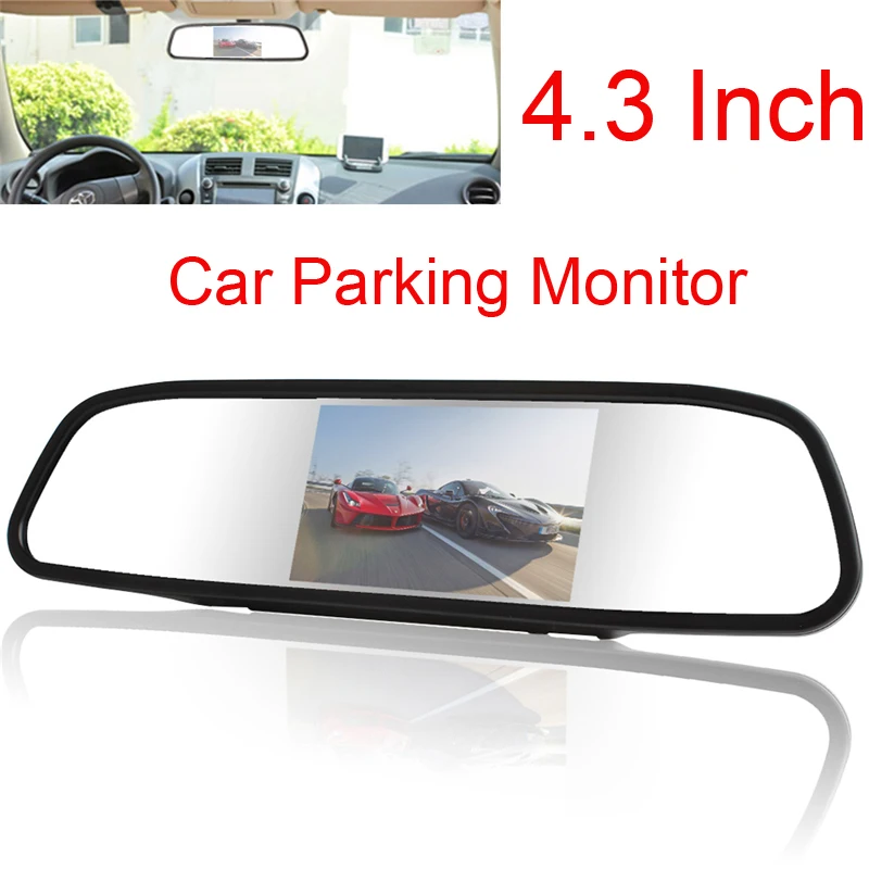 

DC 12V 24V 4.3 Inch 480 x 272 Color Digital TFT LCD Screen Car Rear View Monitor PAL/NTSC 16:9 with 2 Video Input color digital