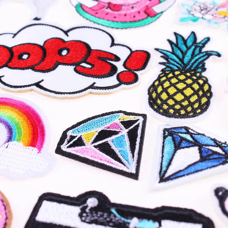 Prajna DIY Вышитые нашивки для одежды Железный патч Мультфильм Альпака аппликация значок кактус милый Parches аксессуары для одежды F