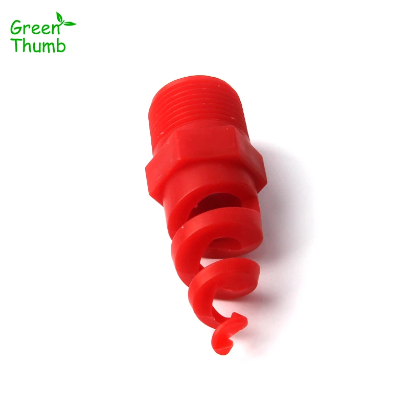 

1-100pcs 1 Inch Plastic Spiral Nozzle Male Thread Red Atomizating Sprinkler Heads Garden Irrigation Spiral Sprinkler