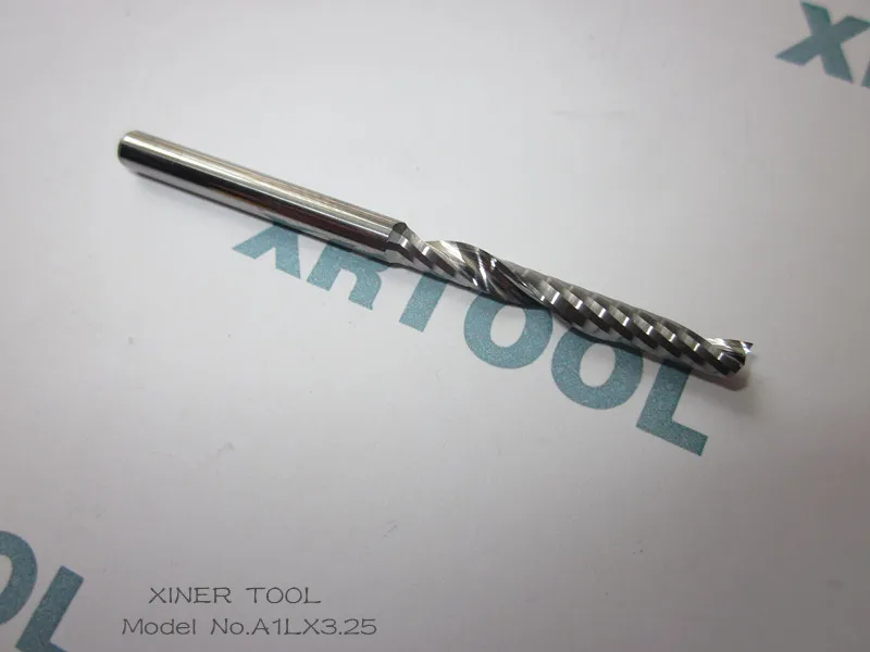 3.175мм*25мм Бесплатная доставка Фреза из карбида для ЧПУ станков по дереву Одношлифовальный фрезерный резец из тунгстена для роутера ПВХ МДФ акрил.