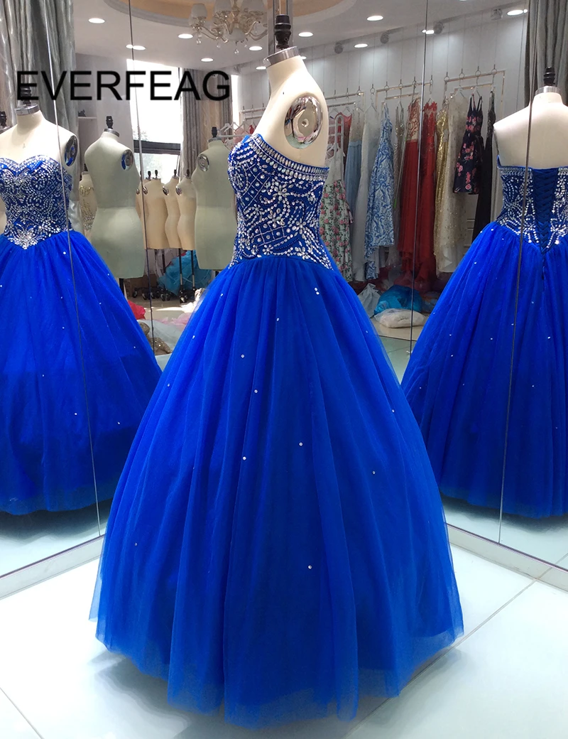 Бальное платье Королевского синего цвета с бусинами 2020|royal blue quinceanera dresses|quinceanera