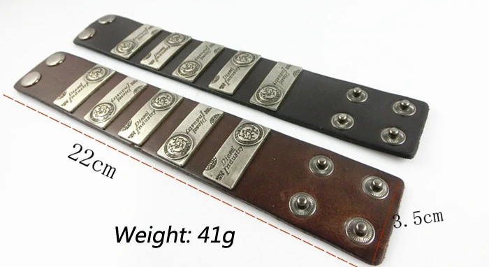 2015 Fashion Jewelry Men Bracelets Bangles Wrist Gifts Wide Leather Punk New Items LB055 | Украшения и аксессуары