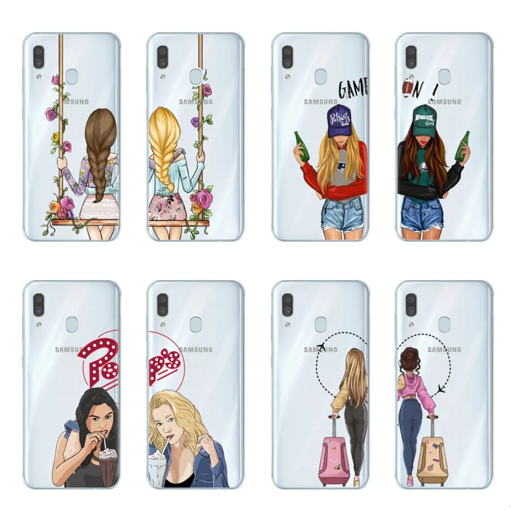 Чехол для телефона RUIXKJ Best Friends Samsung Galaxy A7 A9 A6 A8 Plus 2018 A10 A20 A30 A40 A50 A60 A70 A80 мягкий чехол