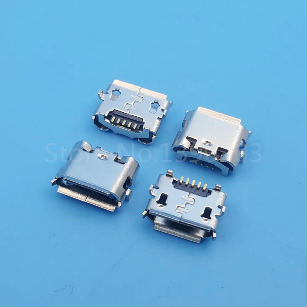 100 шт. Micro usb Тип B 5Pin женские рога обратный разъем SMT PCB припой разъем