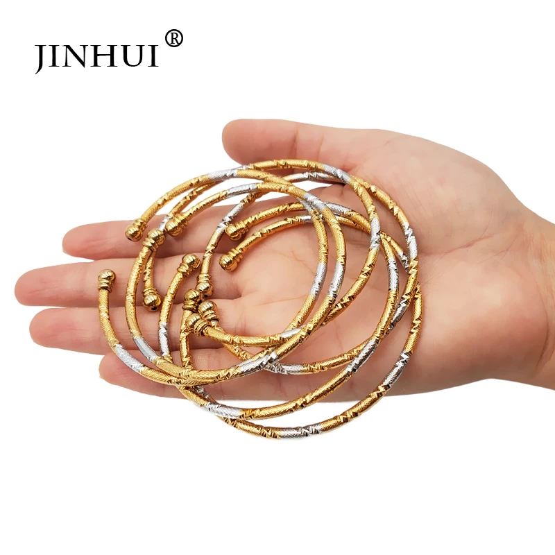 Женский эластичный браслет Jin Hui цвет: золото и серебро свадебное украшение