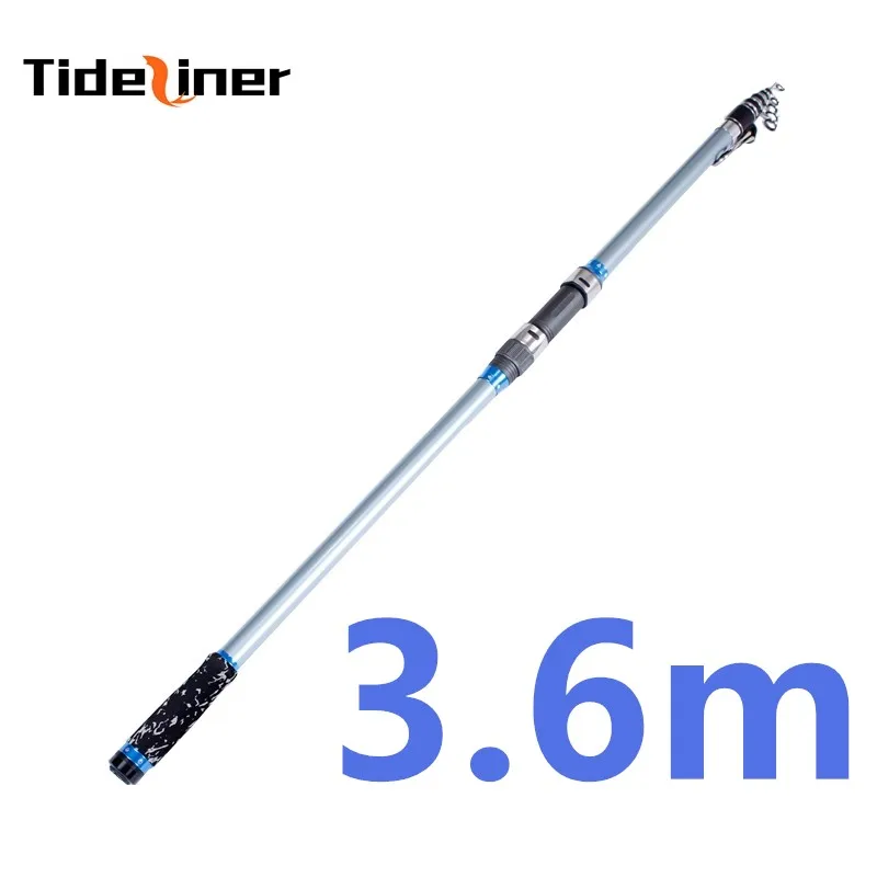 Спиннинговая Удочка Tideliner для забрасывания на расстояние, для серфинга, 3,6 м, 3,9 м, 4,2 м, 4,5 м, 150 м, сверхжесткая Удочка из углеродного волокна, 60-г - Цвет: Белый