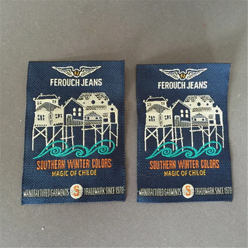 

OEM garment custom logo brand name Label Clothing Woven Label