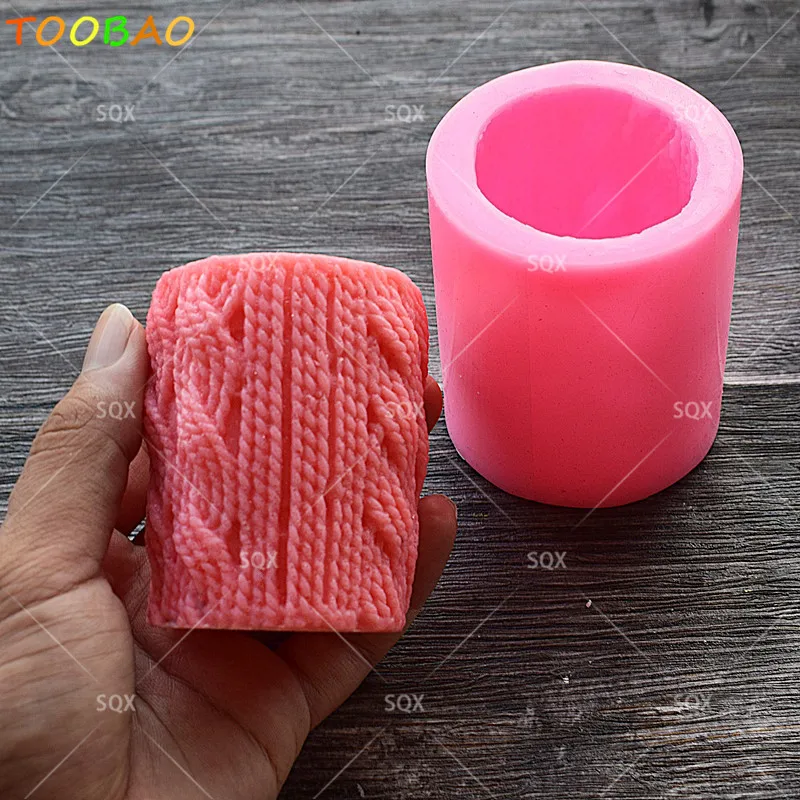 Новое поступление силиконовая форма в форме конопляных колонн для свечей мыла