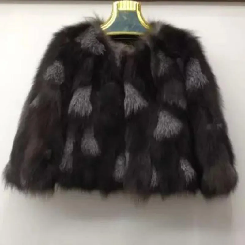 HSPL 2019 зимнее короткое пальто из лисьего меха роскошные натуральные меховые