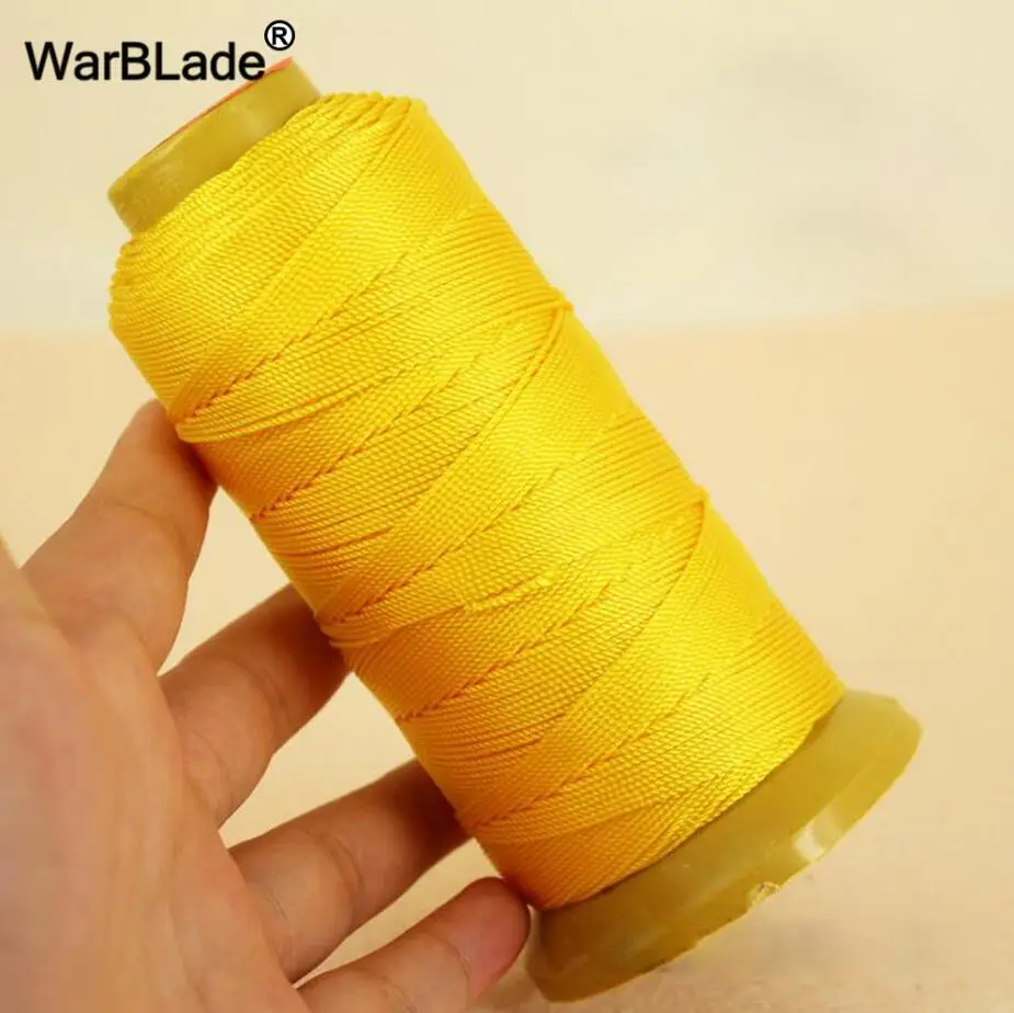 yellow Высококачественный полиамидный шнур, 0,2 мм, 0,4 мм, 0,6 мм, 0,8 мм, 1 мм, нейлоновый шнур, швейная нить для веревки, шелкового бисероплетения, нить, сделай сам, для изготовления ювелирных изделий - Цвет: yellow