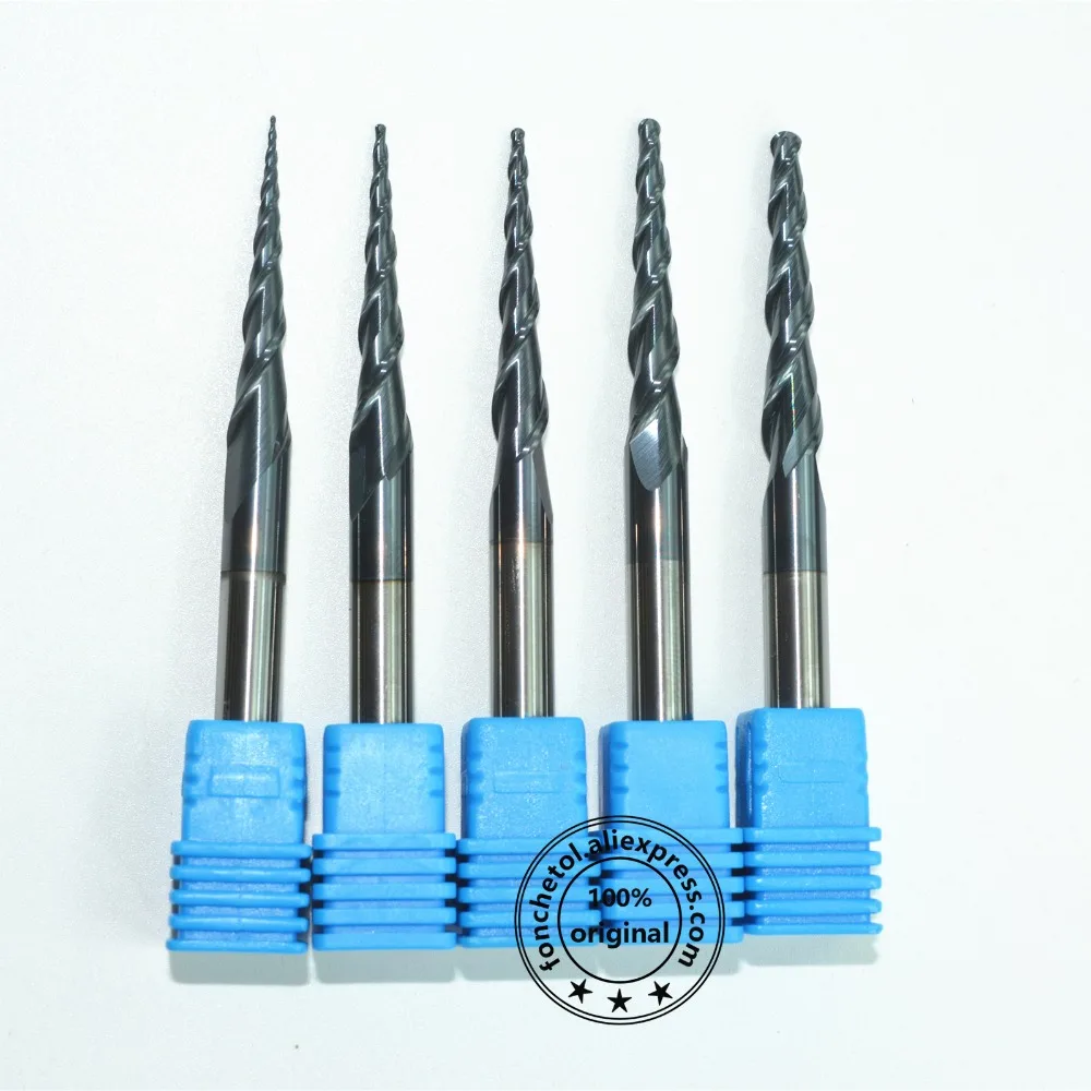 Твердосплавная Концевая фреза R0.25/0 5/0 75/1 0/1 5 CNC TIALN деревообрабатывающий с