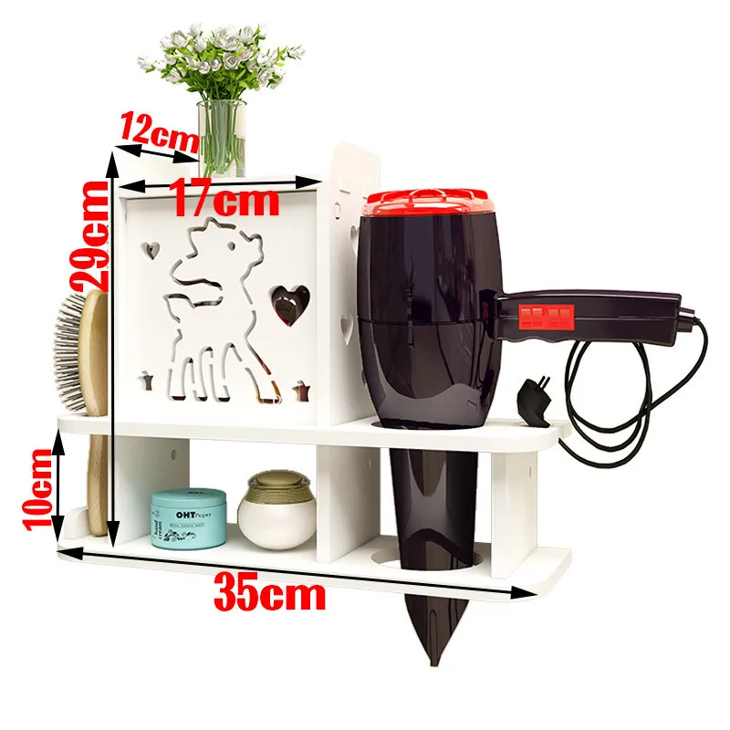 Полки для ванной комнаты настенный держатель фена без перфорации органайзер