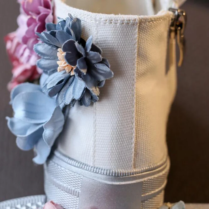 Новинка осени 2019 однотонная холщовая одежда для принцесс с цветами девушек