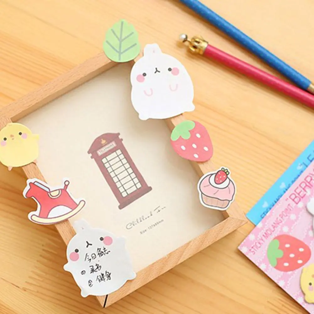 Милые животные Kawaii Кролик цветок Friut Sticky memo pad Sticky Notes Закладка школьные канцелярские принадлежности Papeleria