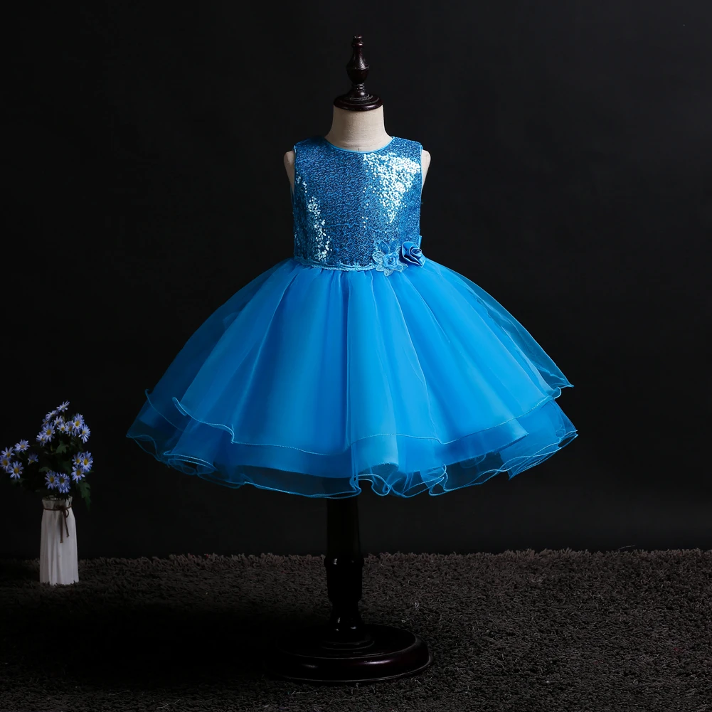 New pattern girl dress sleeveless tutu dresses wedding Wedding presiding Stage performance princess | Детская одежда и обувь