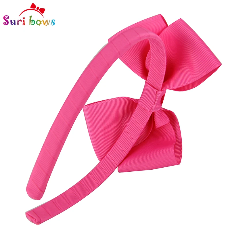 1 шт. Сури луки Hairbands одноцветное Ленты haribow Обувь для девочек ленты волос Банданы