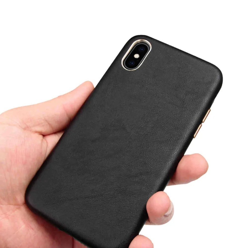IMIDO Роскошный кожаный чехол для телефона для iPhone XSMAX XR XS X 8 7 Plus ультра-тонкая задняя крышка из овчины для iPhone 7 Plus Coque Fundas