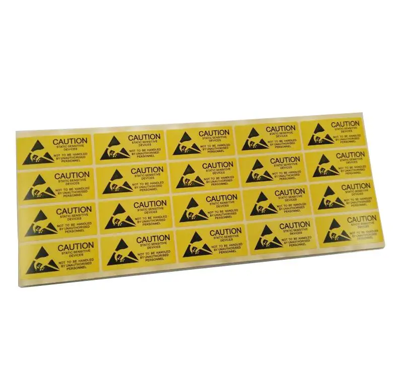 1000pcs/lot Adhesive Antistatic ESD CAUTION Stickers Anti-static Warning Label Seal Mark For Sensitive Electronics Packing Label