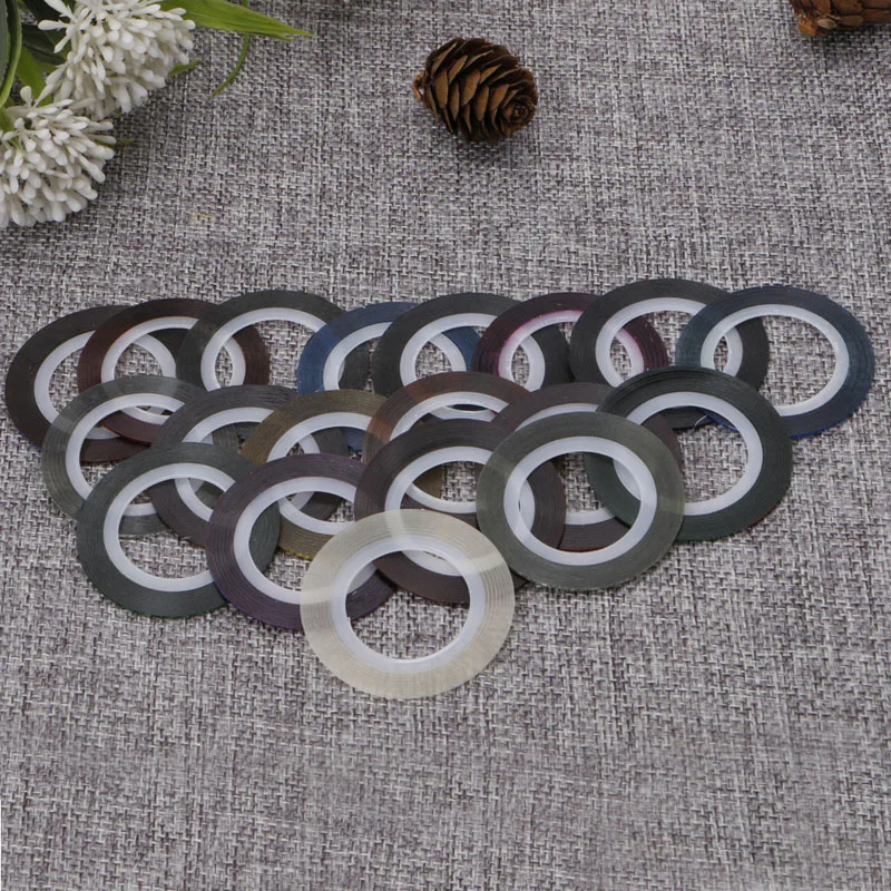 20 шт смешанные цвета Цвет ленту наклейки для ногтей маникюра цвета: золотистый