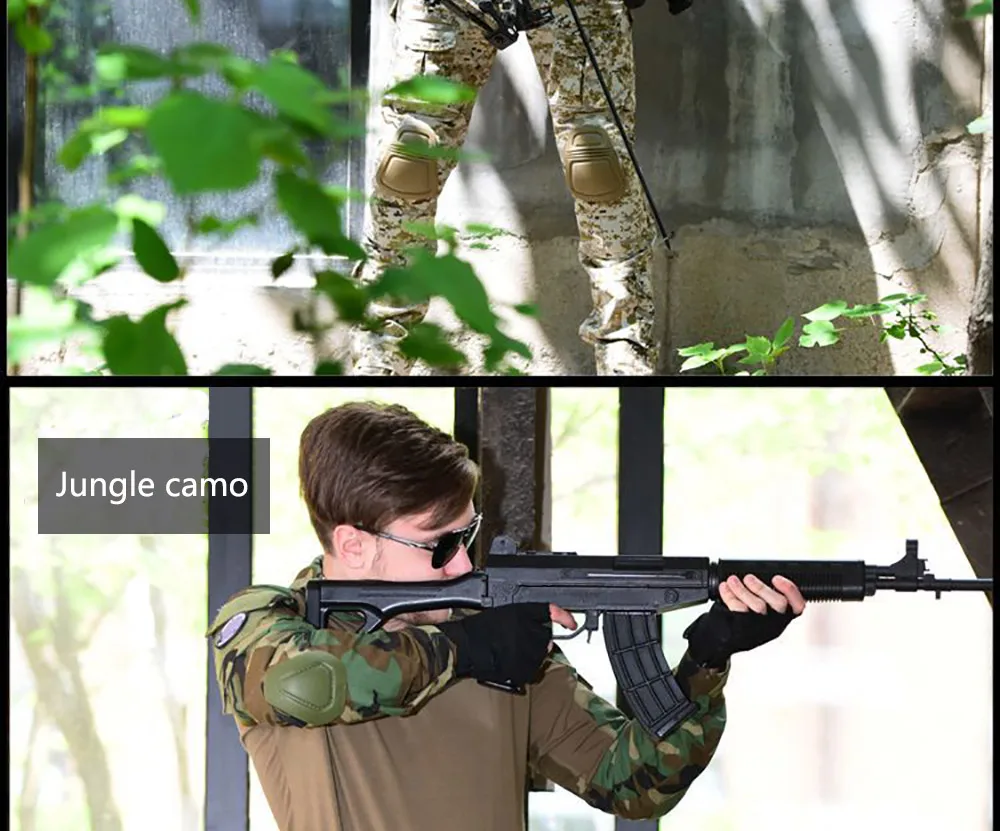 Новые мужские комплекты из хлопа, военная форма, рубашка, мужские армейские штаны, тактические рубашки, костюм, тренировочная одежда, мужские штаны с защитными подушечками