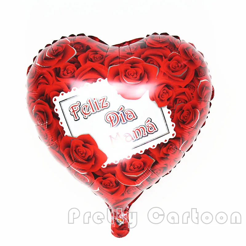 Воздушные шары из фольги Feliz Dia Mama 5 шт./лот 18 дюймов любовь сердце мама баллон