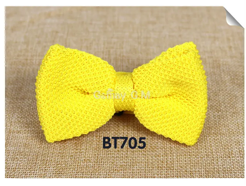 New Men Solid Knitted Bowtie Bow Tie for Mens Pre-Tied Adjustable Knit Bowtie 20 colors Free shipping