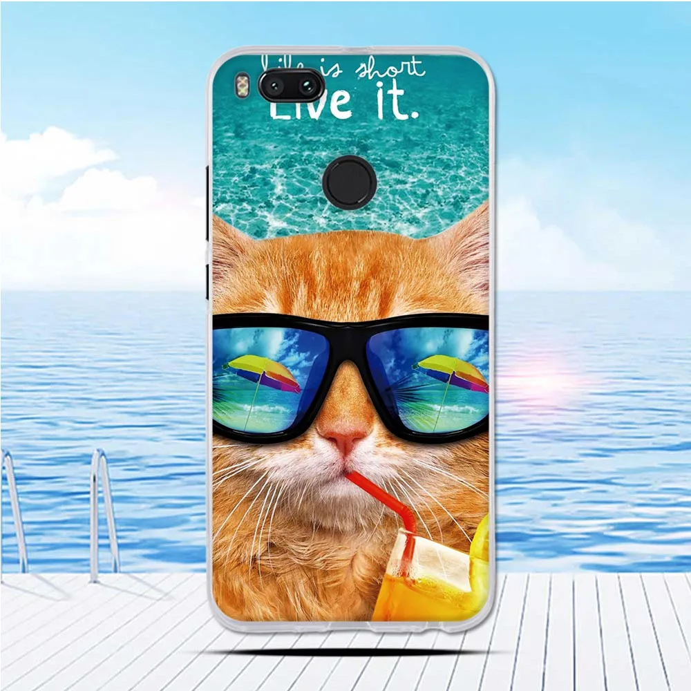 Силиконовый чехол для Xiaomi Mi5X Mi 5X мягкий ТПУ с рисунком защитный A1 | Мобильные