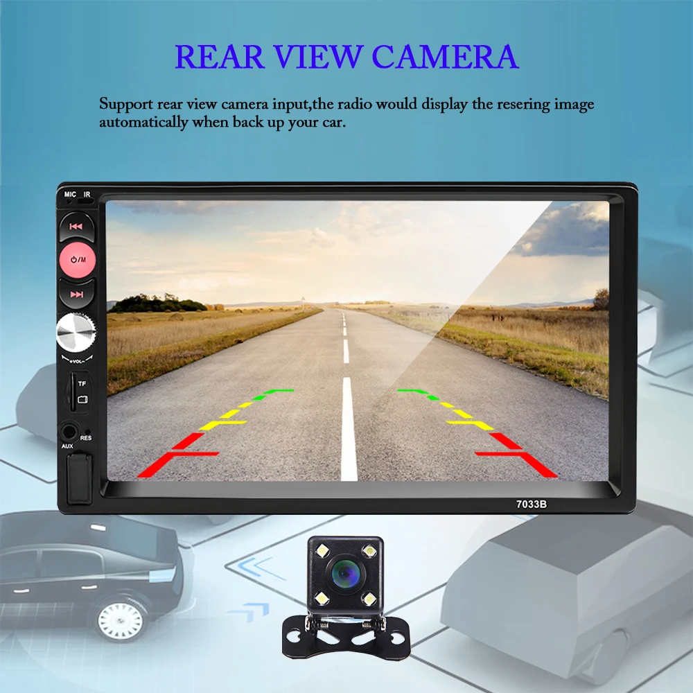 Автомагнитола AMPrime 2 Din 7 ''сенсорный плеер mirrorlink автомобильный мультимедийный