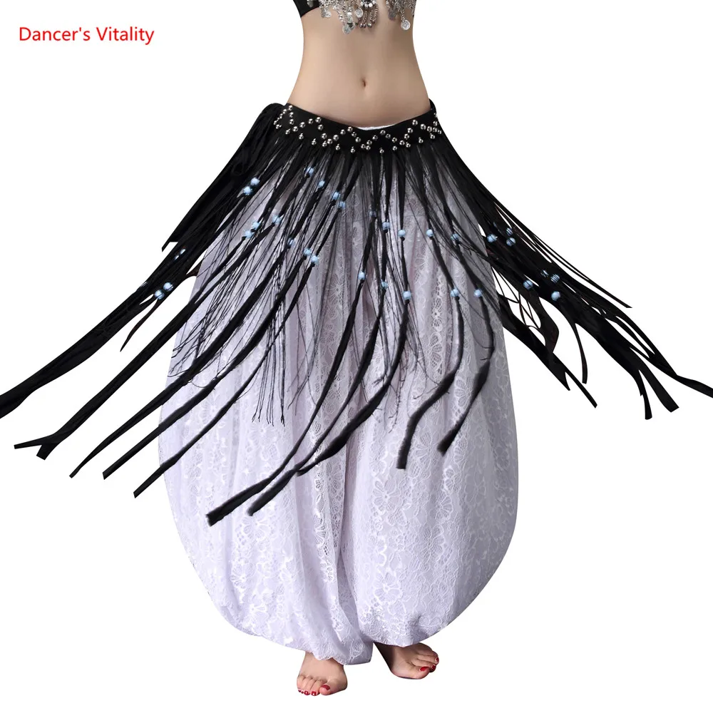 Женский ремень для танца живота с бахромой и бусинами 2018 | Тематическая одежда