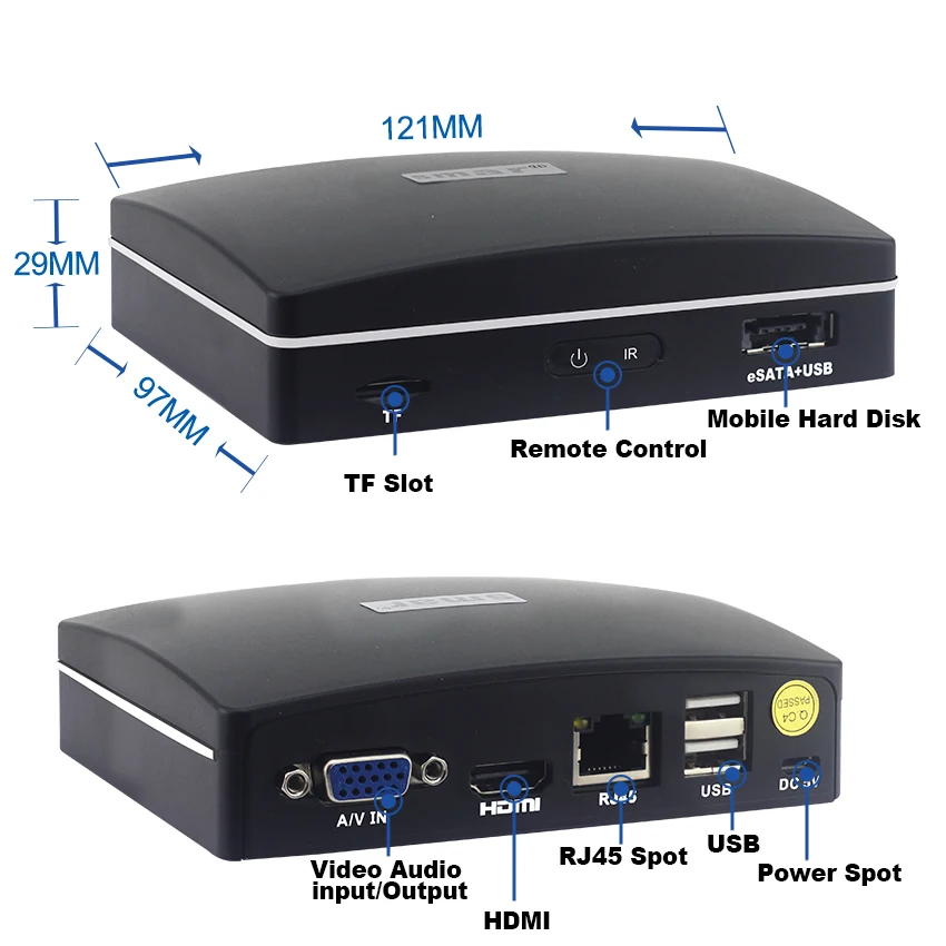 Smar AHD 1080N 4CH 8CH CCTV небольшой видеорегистратор 5в1 для комплект VGA HDMI система