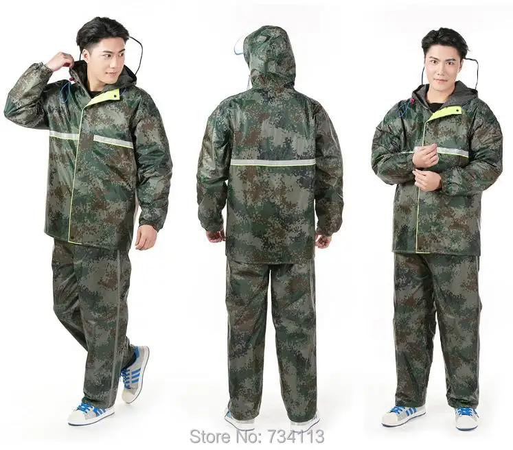 Дождевик высокого качества водонепроницаемый Камуфляжный пончо уличные рабочие