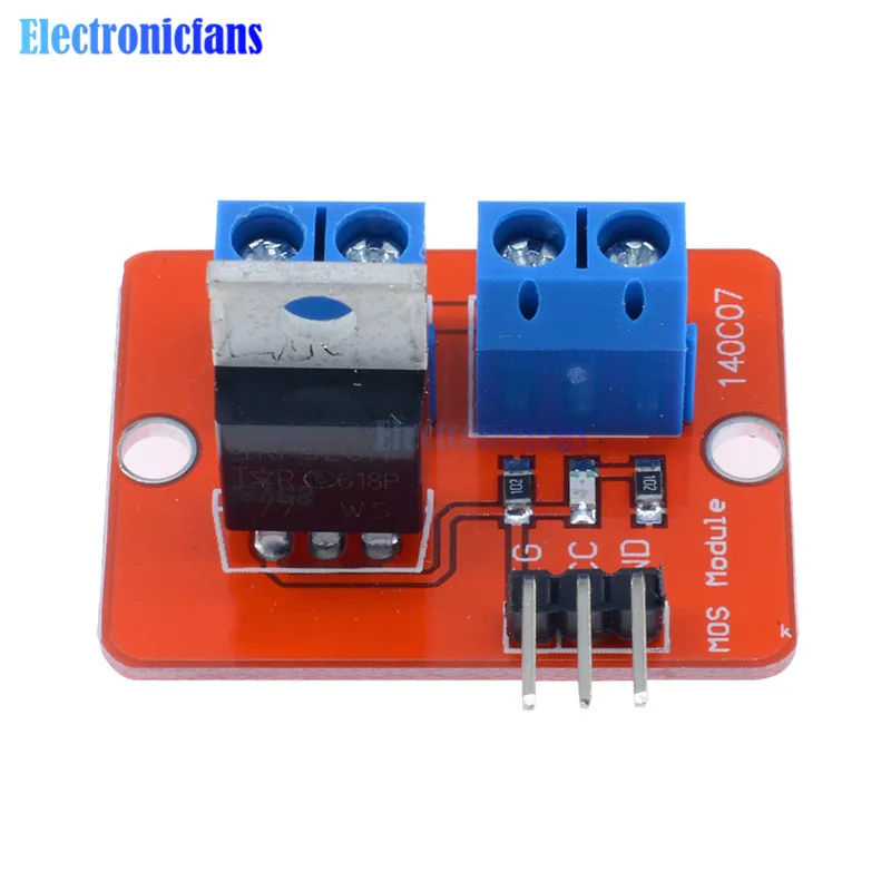 Верхняя кнопка МОП транзистора 0 24 В стандартный модуль IRF520 для Arduino MCU ARM Raspberry Pi 3 5
