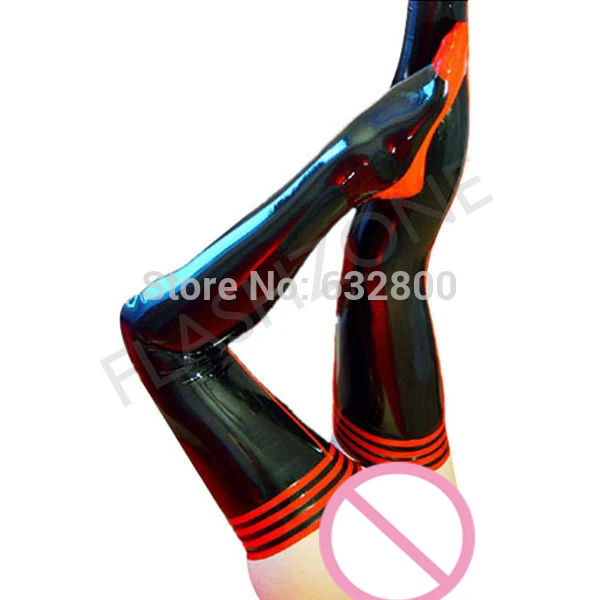 Бесплатная доставка ~ модные латексные колготки в полоску|latex panties|stockings loverstockings