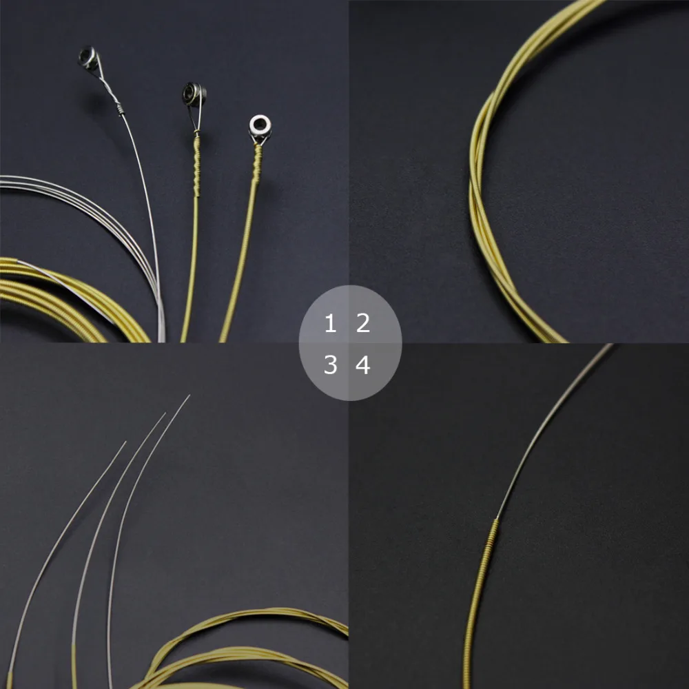 

6 in 1 A600 Gold + Silver Folk Guitar Strings 012-053 Silver-plated CopperAllby Wound ACOUSTIC GUITAR STRINGS