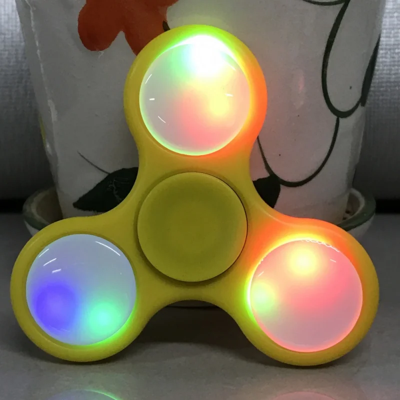 Новые забавные свет палец руки блесны Непоседа Пластик EDC Spinner Для аутизма и СДВГ