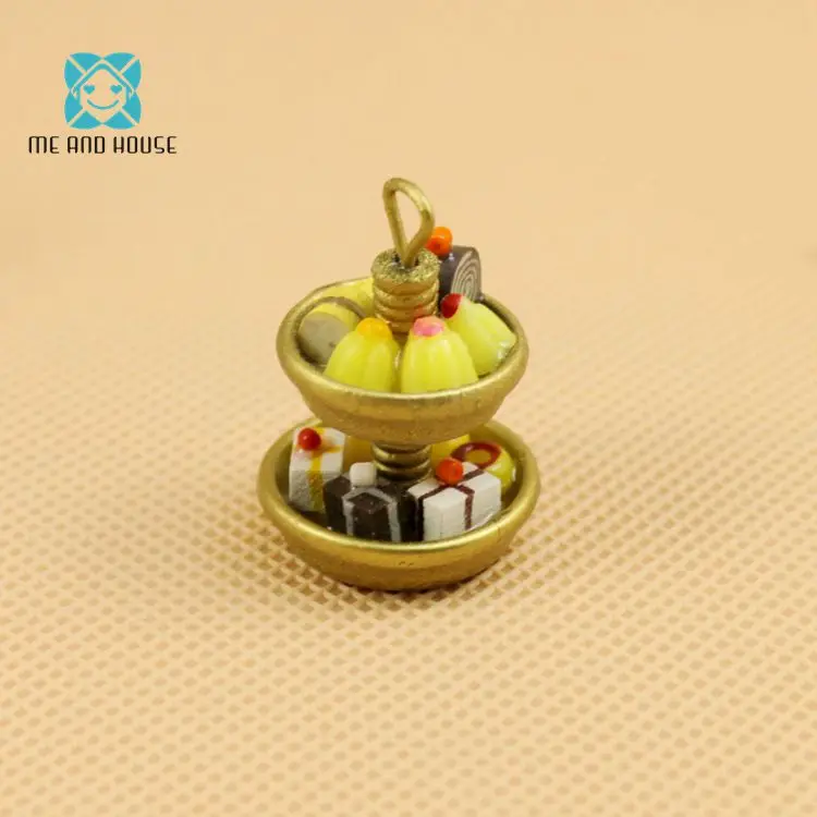 1:12 Кукольный дом Миниатюрный diy Мини торт кондитерские двойные пластины