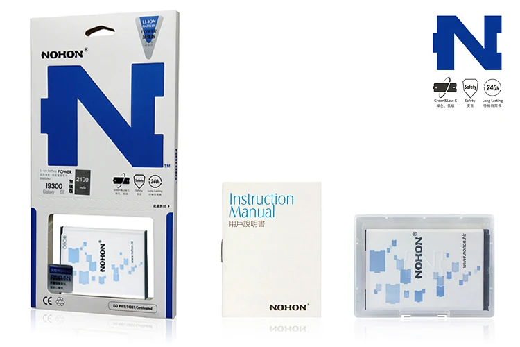 NOHON 2100 мАч аккумулятор для samsung Galaxy S3 SIII I9300 I9308 i9082 i9305 T999 EB-L1G6LLU Galaxy S3 сменный аккумулятор