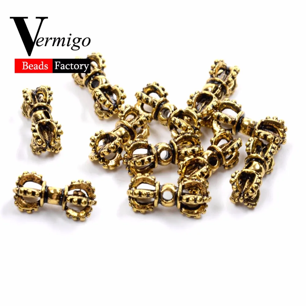 7x15mm Plated Gold Tibetan Beads Accessories For Women Men Making Jewerly Diy Bracelet Necklace Charm 20pcs/lot Wholesale | Украшения и