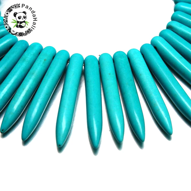 20 шт 20~ 50 мм натуральный Howlite свободные каменные бусы ожерелье Висячие Подвески пряди формы Клыка окрашенные для самостоятельного изготовления ювелирных изделий