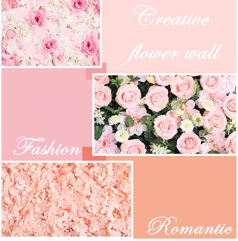 yumai 40* 60 см Розовые Лепестки Искусственных Цветов Фон Стены Свадебные Украшения
