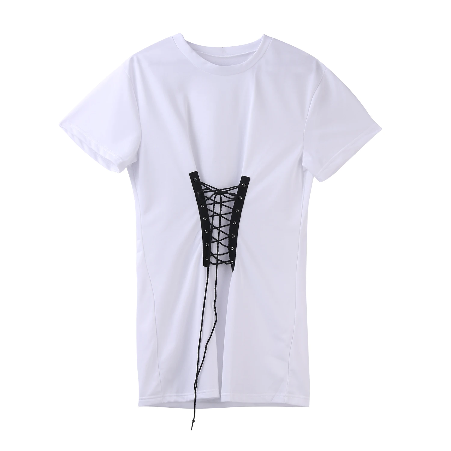 Пикантные модные летние Для женщин женская одежда 2 Стиль О-образным вырезом