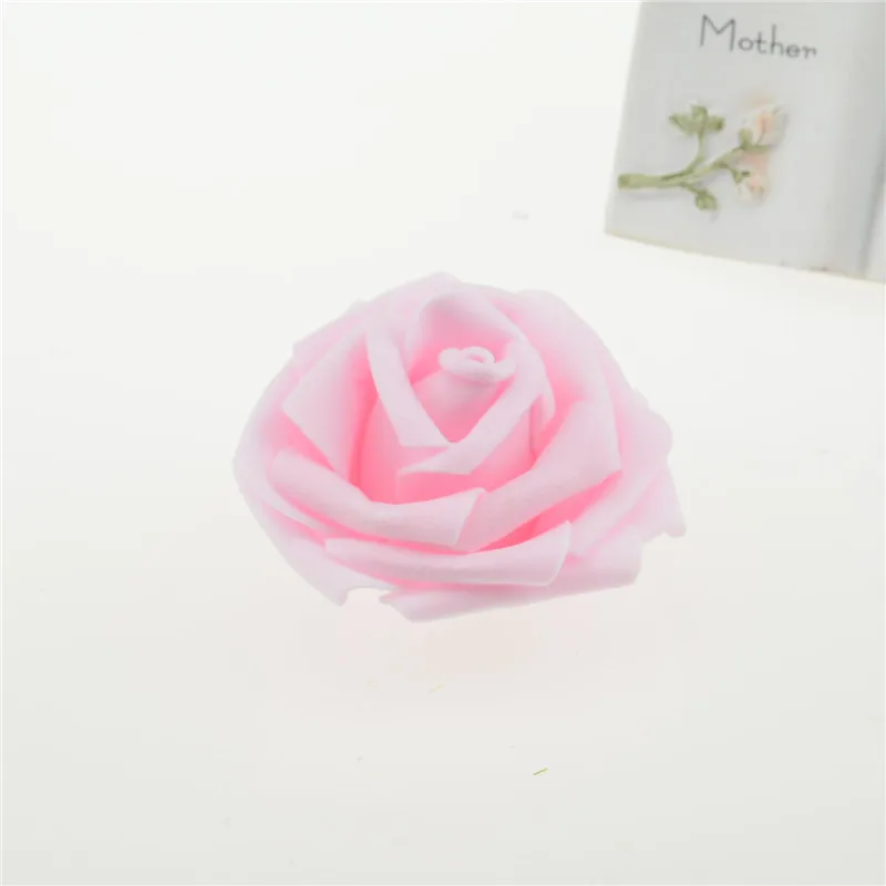 light pink 100 шт. большая пенопластовая Роза ручной работы искусственный цветок голова Свадебные украшения DIY ВЕНОК Подарочная коробка Скрапбукинг Ремесло поддельный цветок - Цвет: light pink