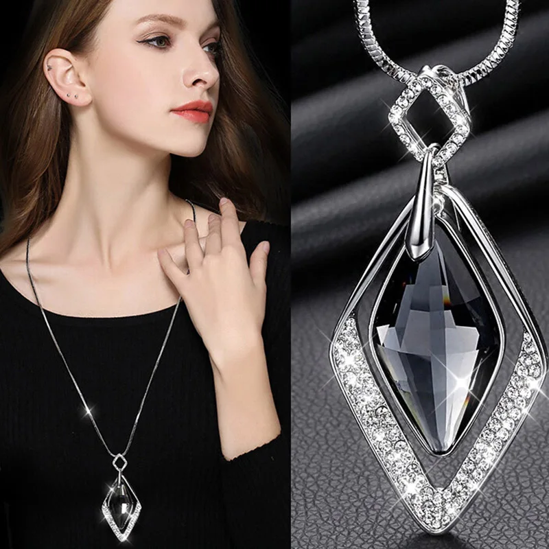 Ожерелье женское с искусственным жемчугом Длинная подвеска-цепочка для свитера